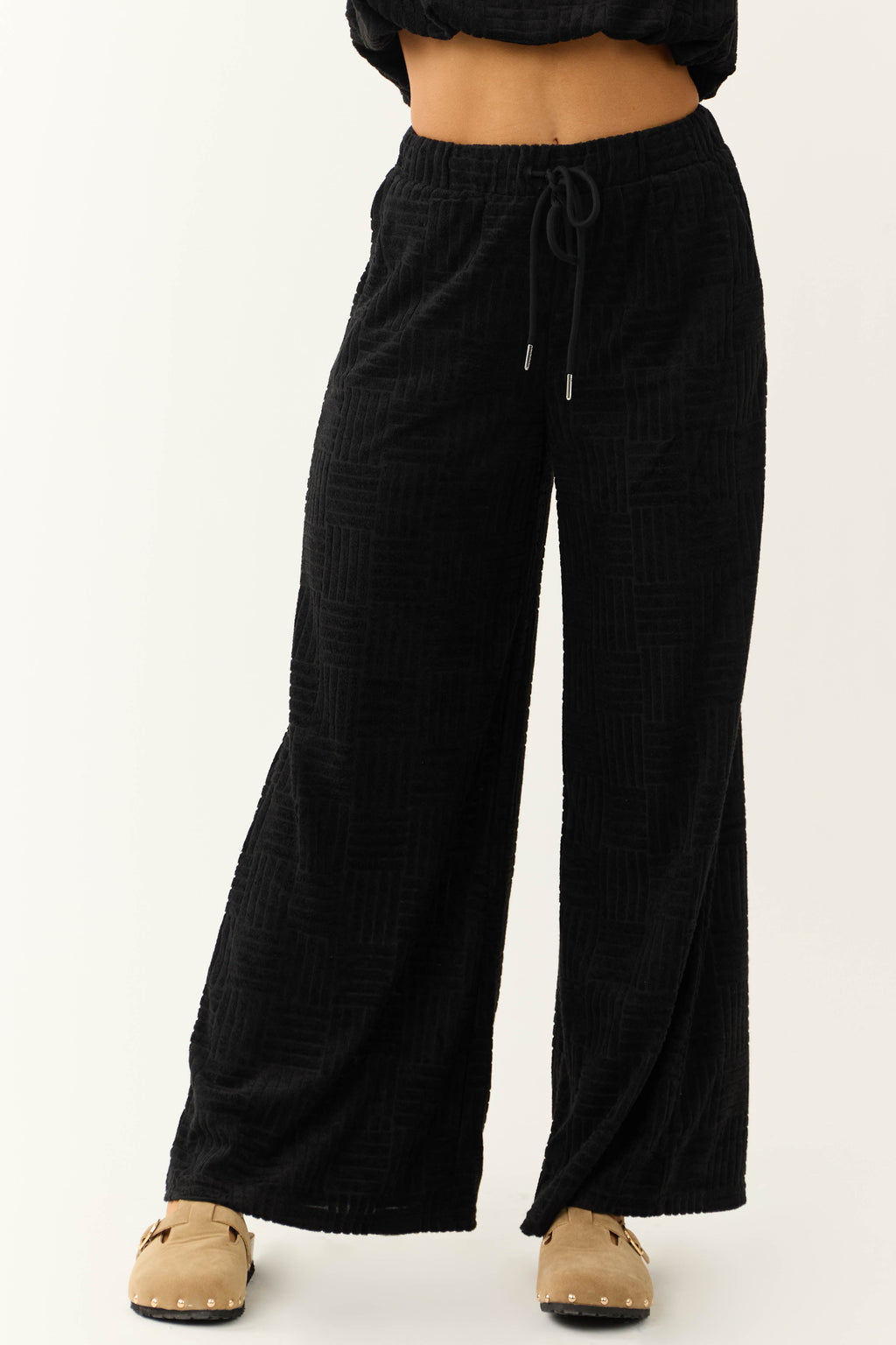 Black Wide Leg Pants with Pockets